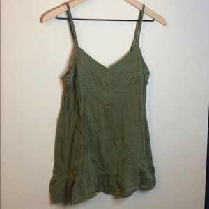 Olive green tank top